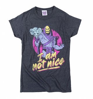 Women's Skeletor I Am Not Nice Dark Heather T-Shirt Women's Skeletor I Am Not Nice Dark Heather T-Shirt