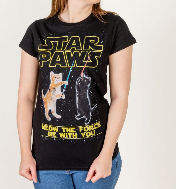 Women's Star Paws Parody Fitted T-Shirt