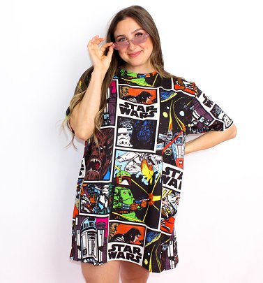 Women's Star Wars Comic All Over Print T-Shirt Dress from Cakeworthy