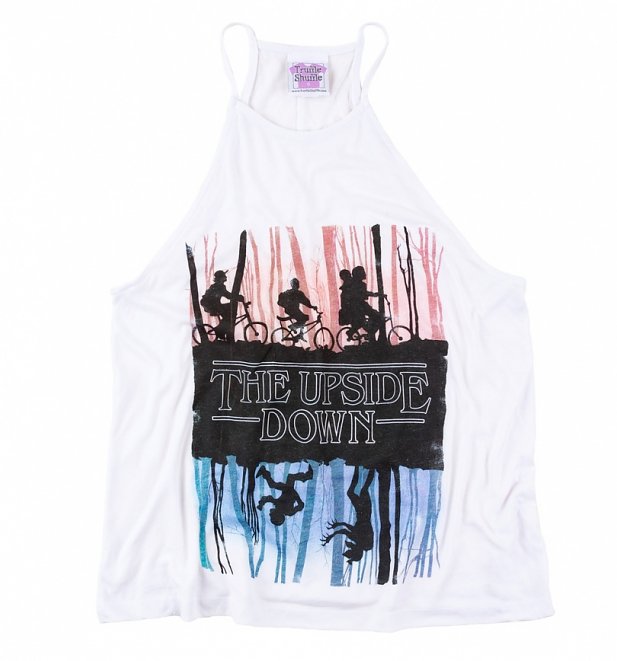 Women's Stranger Things Inspired Upside Down Flowy High Neck Tank Women's Stranger Things Inspired Upside Down Flowy High Neck Tank