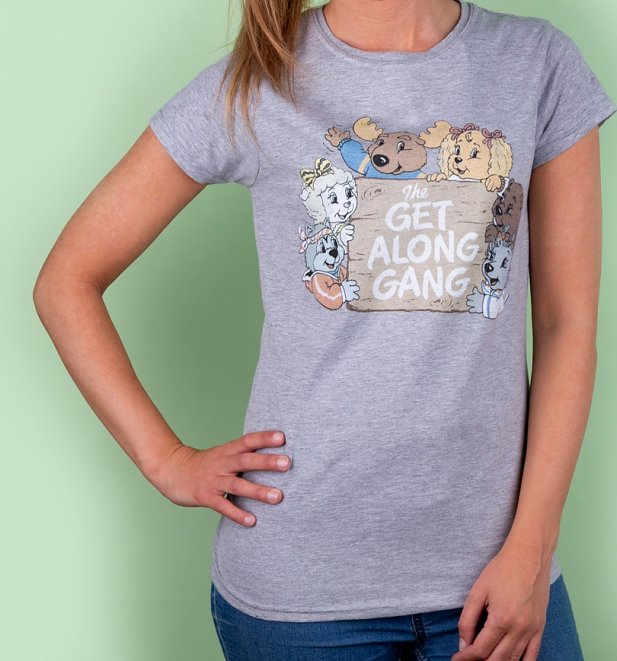 Women's The Get Along Gang Retro Logo Sport Grey T-Shirt Women's The Get Along Gang Retro Logo Sport Grey T-Shirt