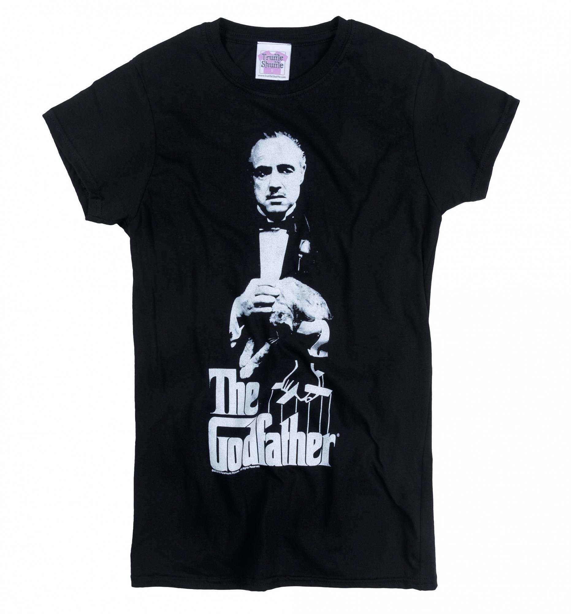 Women's The Godfather Don Corleone Black Fitted T-Shirt