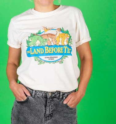 Women's The Land Before Time Rolled Sleeve Boyfriend T-Shirt Women's The Land Before Time Rolled Sleeve Boyfriend T-Shirt
