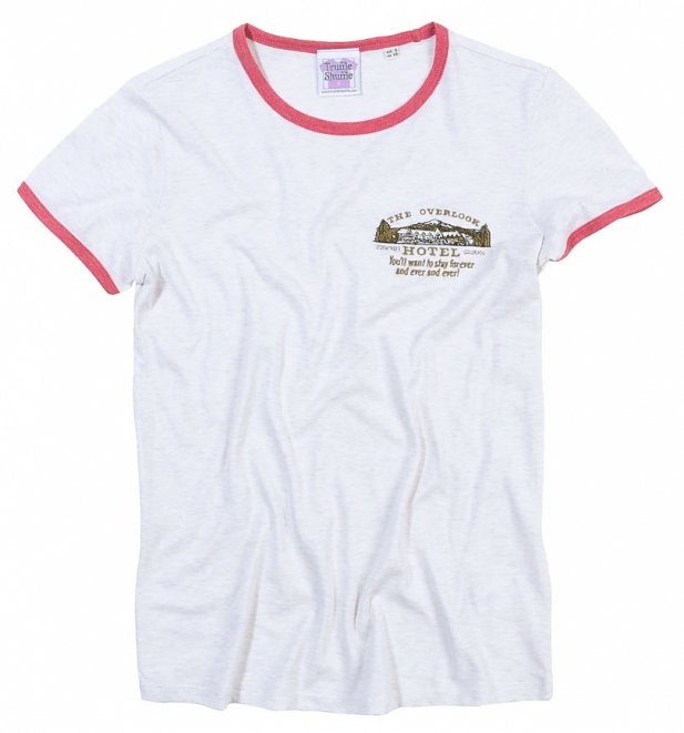 Women's The Shining Inspired Overlook Hotel Embroidered Ringer T-Shirt Women's The Shining Inspired Overlook Hotel Embroidered Ringer T-Shirt