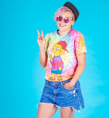 Women's The Simpsons Cool Lisa Tie Dye T-Shirt Women's The Simpsons Cool Lisa Tie Dye T-Shirt