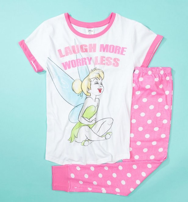 Women's Tinkerbell Laugh More Worry Less Pyjamas