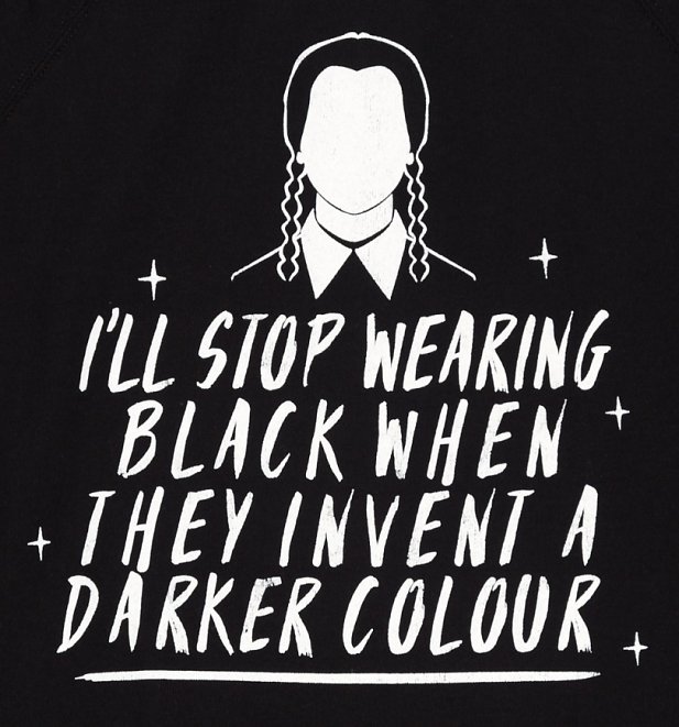 Women's Wednesday Addams Inspired Slogan Black Sweater Women's Wednesday Addams Inspired Slogan Black Sweater