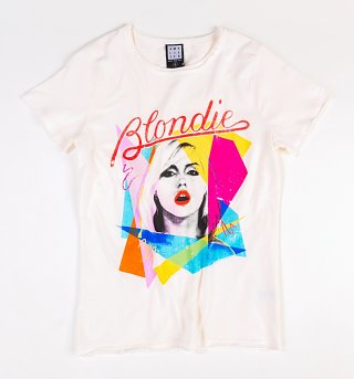 Women's White Blondie Ahoy 80s T-Shirt from Amplified Women's White Blondie Ahoy 80s T-Shirt from Amplified