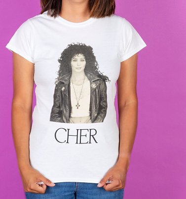Women's White fitted Cher T-Shirt Women's White fitted Cher T-Shirt
