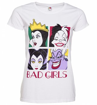 Women's White Disney Villains Bad Girls T-Shirt Women's White Disney Villains Bad Girls T-Shirt