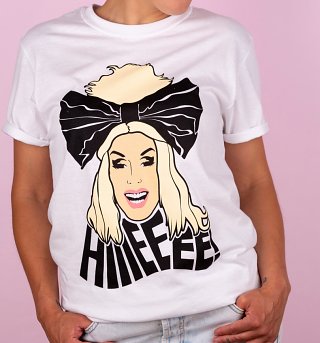 Women's White RuPaul's Drag Race Alaska Hiiieeee! Boyfriend Fit Rolled Sleeve T-Shirt Women's White RuPaul's Drag Race Alaska Hiiieeee! Boyfriend Fit Rolled Sleeve T-Shirt