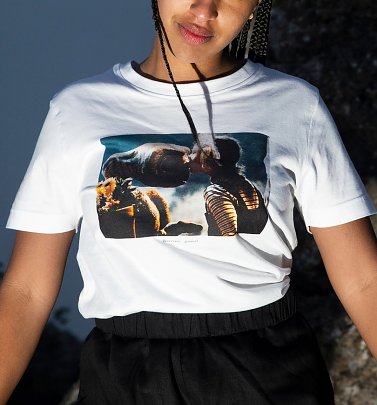Women's White E.T. Kiss T-Shirt from Dedicated Women's White E.T. Kiss T-Shirt from Dedicated