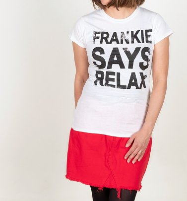 Women's White Frankie Says Relax Fitted T-Shirt Women's White Frankie Says Relax Fitted T-Shirt