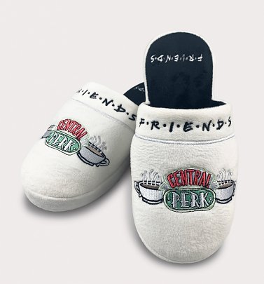 Women's White Friends Central Perk Slippers Women's White Friends Central Perk Slippers
