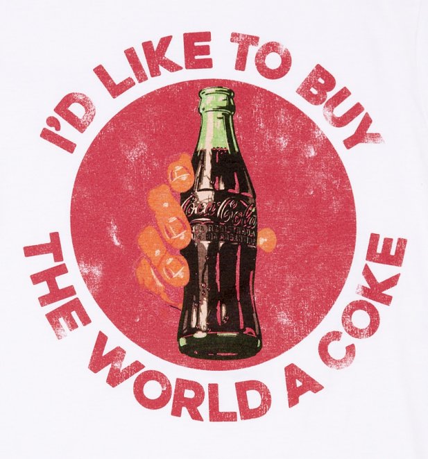 Women's White I'd Like To Buy The World a Coke T-Shirt Women's White I'd Like To Buy The World a Coke T-Shirt