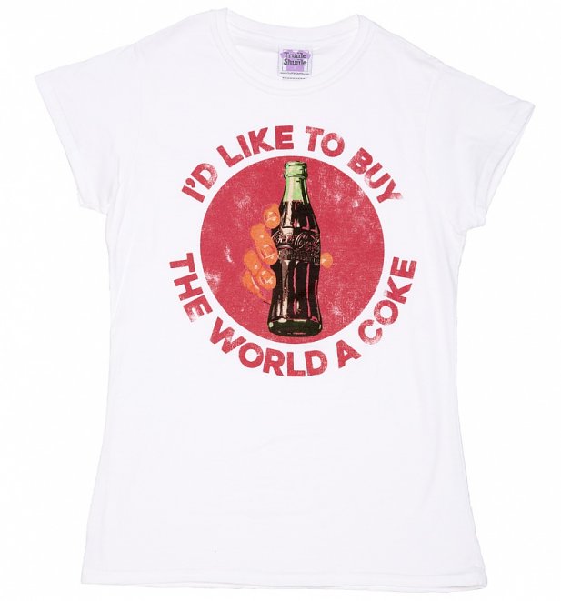 Women's White I'd Like To Buy The World a Coke T-Shirt Women's White I'd Like To Buy The World a Coke T-Shirt