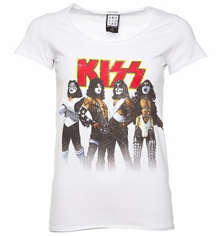 Women's White KISS Rock Gods T-Shirt from Amplified Women's White KISS Rock Gods T-Shirt from Amplified