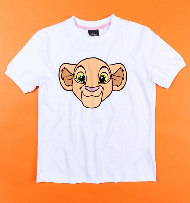 Women's White Lion King Nala T-Shirt from Difuzed