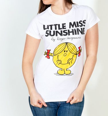 Women's White Little Miss Sunshine Fitted T-Shirt Women's White Little Miss Sunshine Fitted T-Shirt