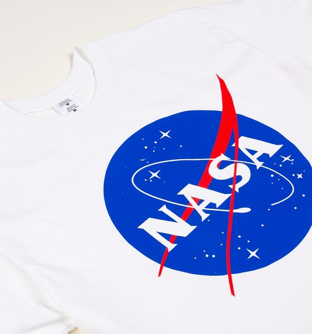 Women's White NASA Boyfriend T-Shirt Women's White NASA Boyfriend T-Shirt
