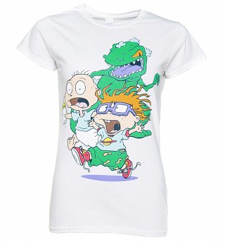 Women's White Rugrats Chase T-Shirt Women's White Rugrats Chase T-Shirt