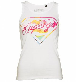 Women's White Supergirl Vest Women's White Supergirl Vest