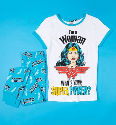 Women's Wonder Woman What's Your Super Power Pyjamas Women's Wonder Woman What's Your Super Power Pyjamas
