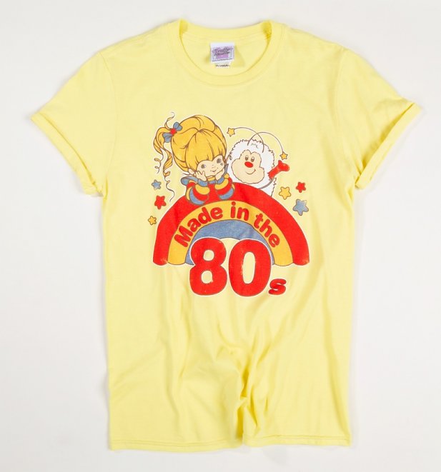 Women's Yellow Rainbow Brite Made in the 80s Rolled Sleeve Boyfriend T-Shirt Women's Yellow Rainbow Brite Made in the 80s Rolled Sleeve Boyfriend T-Shirt