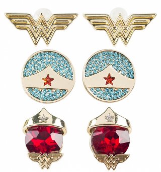 Wonder Woman Set of 3 Stud Earrings Wonder Woman Set of 3 Stud Earrings
