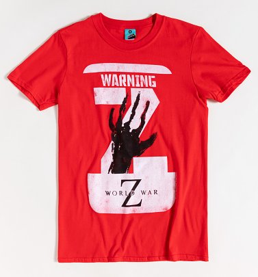 World War Z Warning Red T-Shirt