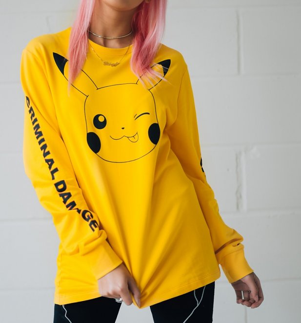 Pokemon Pikachu Long Sleeve T-Shirt from Criminal Damage