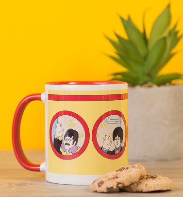 Yellow Submarine Portholes Coloured Handle Mug Yellow Submarine Portholes Coloured Handle Mug