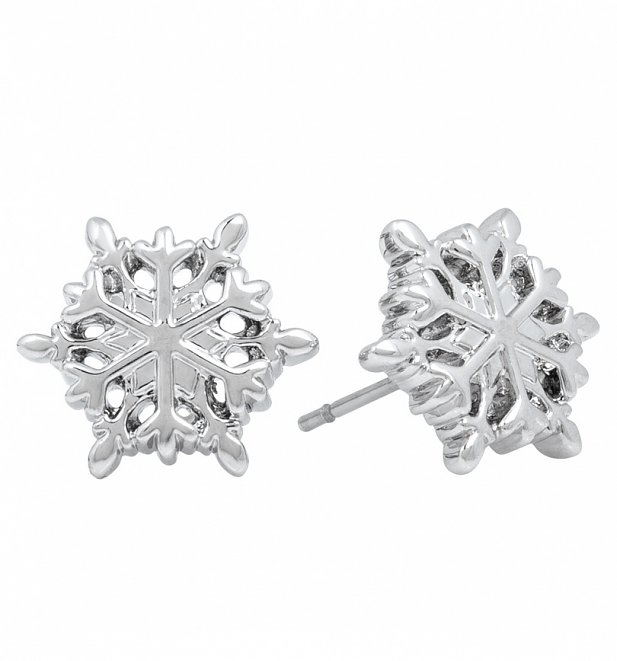 14kt White Gold Plated Frozen Snowflake Stud Earrings from Disney Couture 14kt White Gold Plated Frozen Snowflake Stud Earrings from Disney Couture