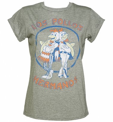Women's Los Pollos Hermanos Breaking Bad Rolled Sleeve Boyfriend T-Shirt Women's Los Pollos Hermanos Breaking Bad Rolled Sleeve Boyfriend T-Shirt