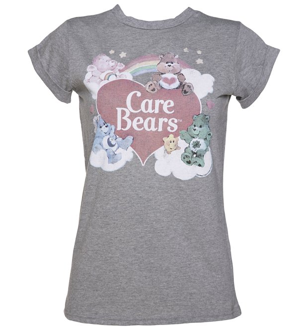 Women's Vintage Care Bears Rolled Sleeve Boyfriend T-Shirt Women's Vintage Care Bears Rolled Sleeve Boyfriend T-Shirt