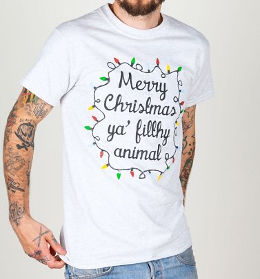 Men's Merry Christmas Ya Filthy Animal Heavyweight T-Shirt Men's Merry Christmas Ya Filthy Animal Heavyweight T-Shirt