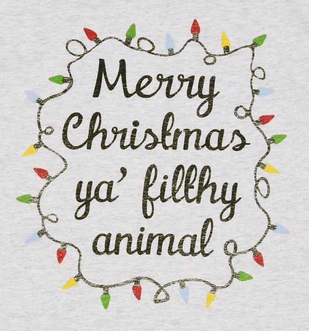 Download Men's Merry Christmas Ya Filthy Animal Heavyweight T-Shirt