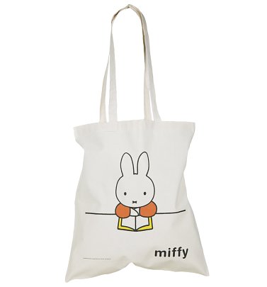 Miffy Reading Canvas Tote Bag Miffy Reading Canvas Tote Bag