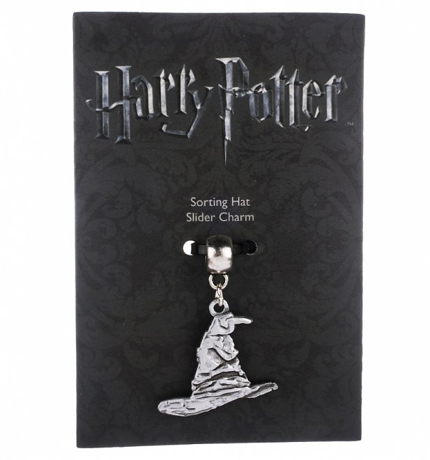 Silver Plated Harry Potter Sorting Hat Slider Charm Silver Plated Harry Potter Sorting Hat Slider Charm