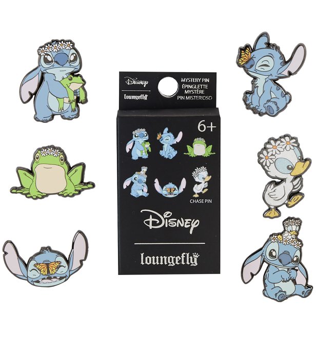 Loungefly Disney Lilo And Stitch Springtime Stitch 6 Piece Mystery Box Pin