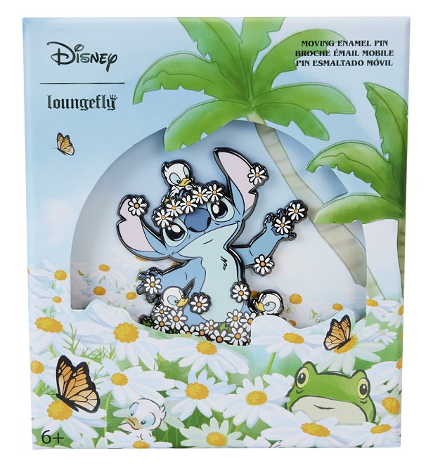 Loungefly Disney Lilo And Stitch Springtime Stitch 3" Collector Box Pin