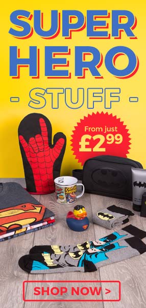 Look at our super collection of shirts, gifts and accessories for your own superheroes.