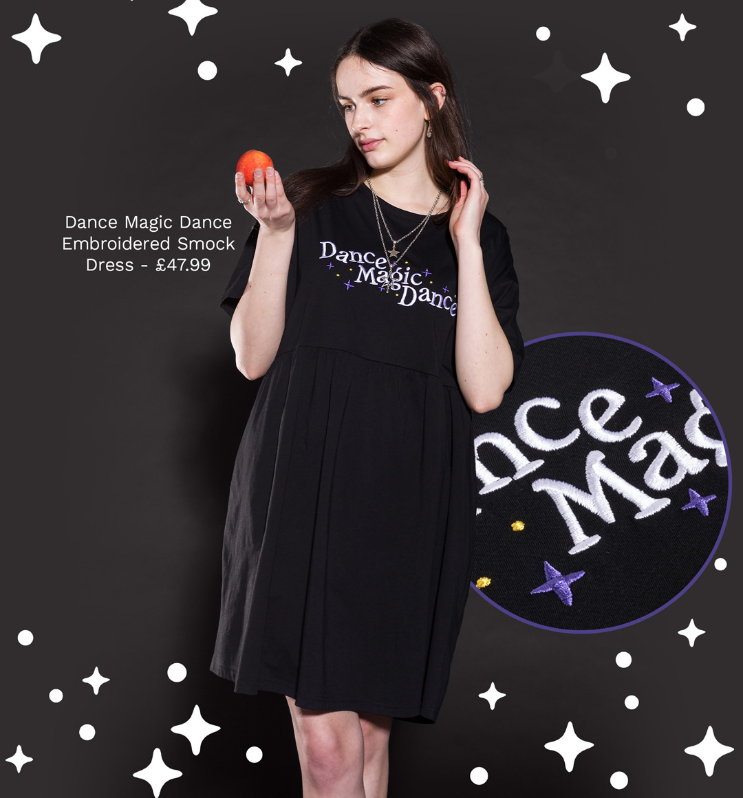 Labyrinth Dance Magic Dance Embroidered Smock Dress