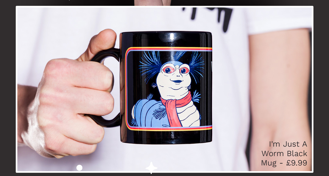 Labyrinth I'm Just A Worm Black Mug