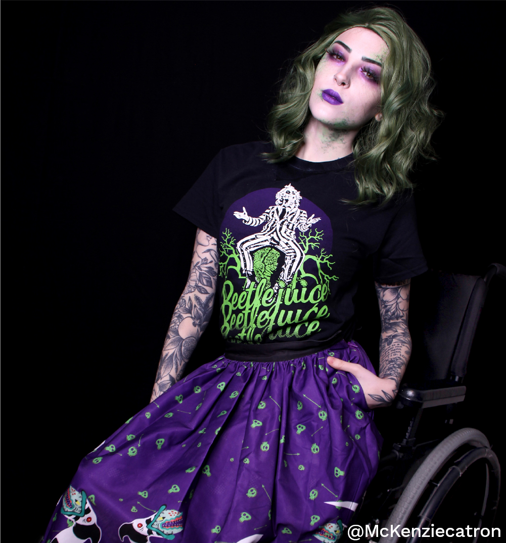 Beetlejuice Sandworm Gellar Skirt From Unique Vintage