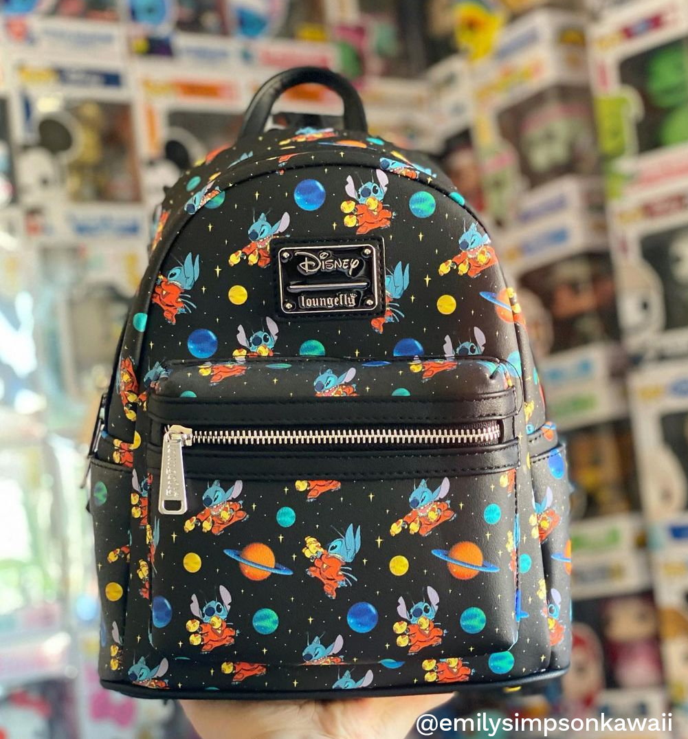 Loungefly Disney Lilo And Stitch Stitch In Space All Over Print Mini Backpack