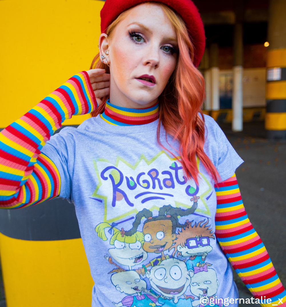 Women's Nickelodeon Rugrats Grey Marl Fitted T-Shirt
