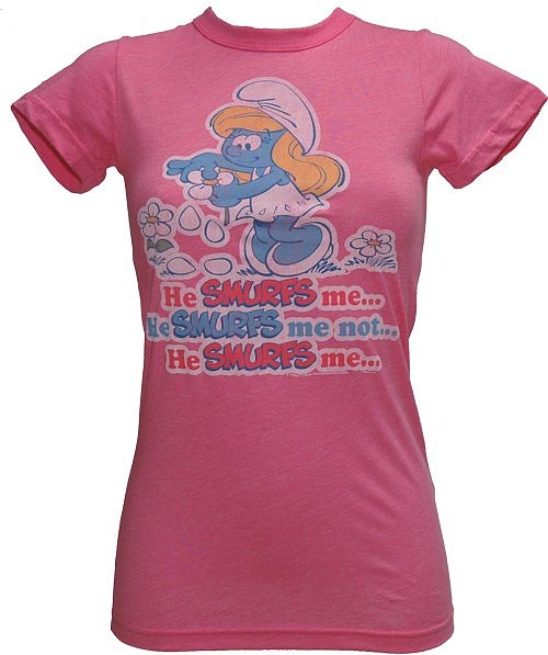 He Smurfs Me Ladies Smurfette T-Shirt from Junk Food