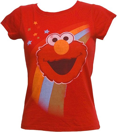 Women's Elmo Rainbow TShirt from Famous Forever