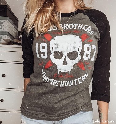 Frog Brothers Vampire Hunters Lost Boys Inspired Baseball T-Shirt Frog Brothers Vampire Hunters Lost Boys Inspired Baseball T-Shirt
